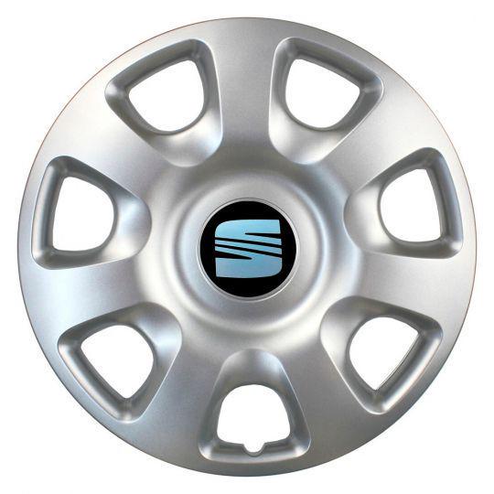 Автомобильные колпаки SKS 336 R15 с логотипом Seat 4 шт. Серебристый