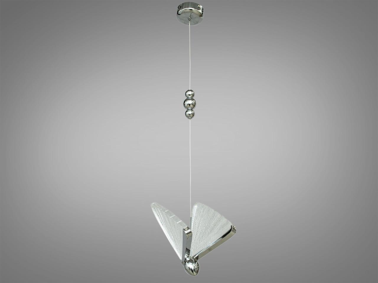 Подвесной светильник LED BO-2979-1HR-LS Бабочка в стиле Loft в спальню 4W на 1м2 Хром (1512662511)