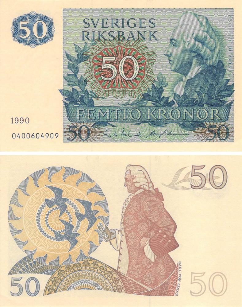 Колекційна банкнота Швеція 50 крон 1990 UNC P53 (Б09269)