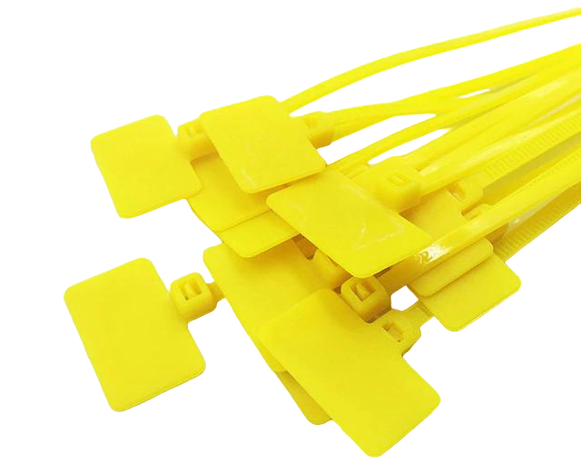 Хомут с маркировочной площадкой Tactix нейлон 25x15 мм 4x150 мм 1 шт. Желтый (NCT4х150Y)