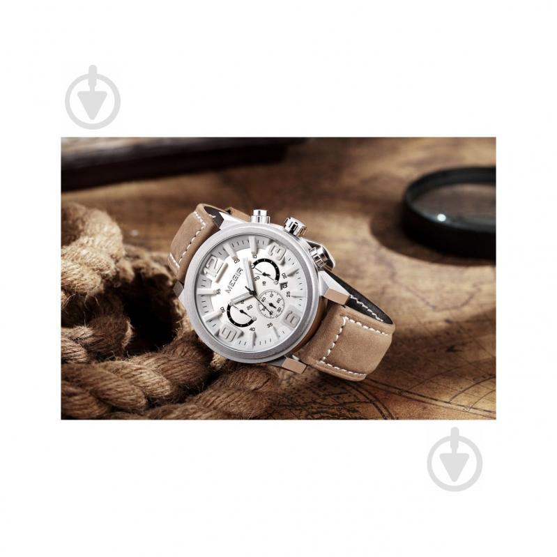 Часы Megir Silver White Brown MG3010 (ML3010GBN-7) - фото 10