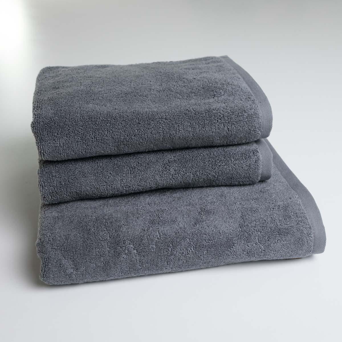 Набор отельных полотенец GM Textile 50х90/50х90/70х140 см 500 г/м2 3 шт. Серый (rm500h-k3-grey)