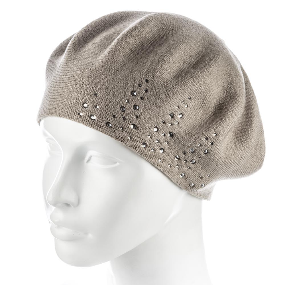 Берет женский Zolly ZH241 шерстяной мелкой вязки Лен