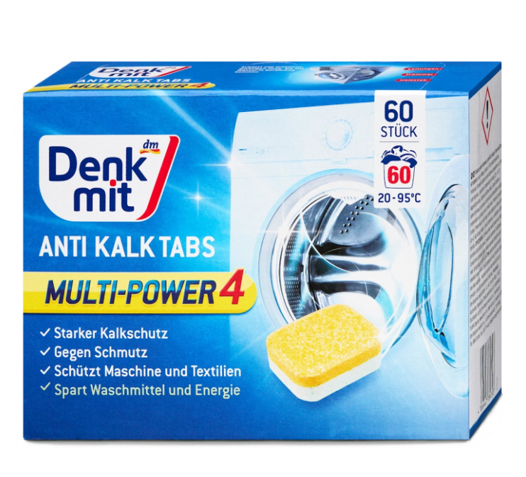 Таблетки для стиральной машины Denkmit Anti-Kalk Tabs Multi-Power 4 Антинакипь 60 шт. (36322987)