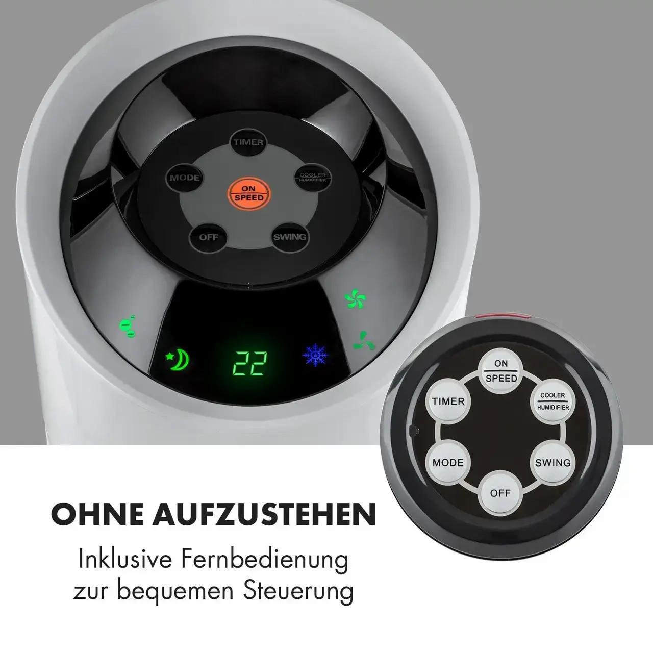 Вентилятор-охолоджувач повітря KLARSTEIN Skyscraper Ice 4в1 210 м3/год 30 Вт (10034651) - фото 5