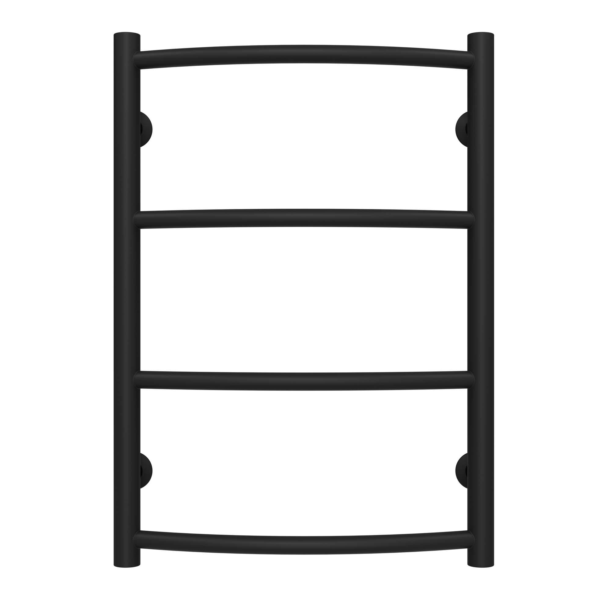 Полотенцесушитель водяной Deffi Классик П4 нижнее подключение нержавеющая сталь 400х600 мм Черный (C.DK.60.40.4.B.A)