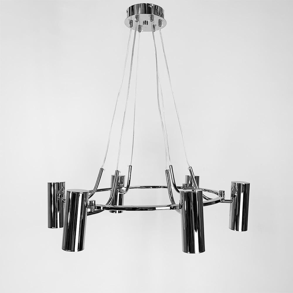 Люстра підвісна ZION на 6 спотів Срібний (MJ129/6 CH)