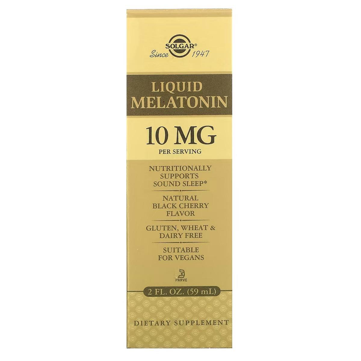 Мелатонин Solgar Liquid Melatonin вкус черешни 10 мг 59 мл