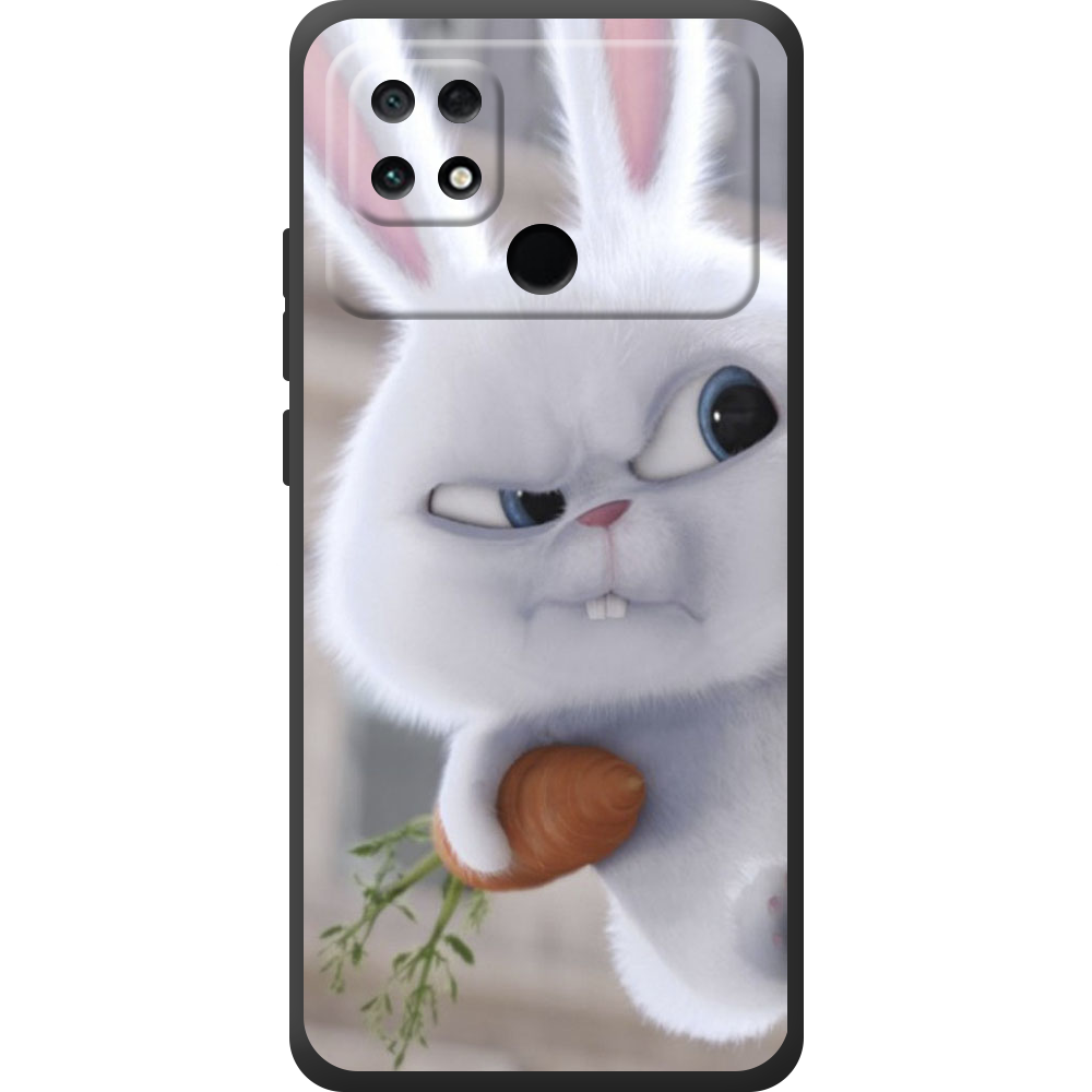 Чехол BoxFace Poco С40 Rabbit Snowball Черный силикон (44597-up1116-44611)
