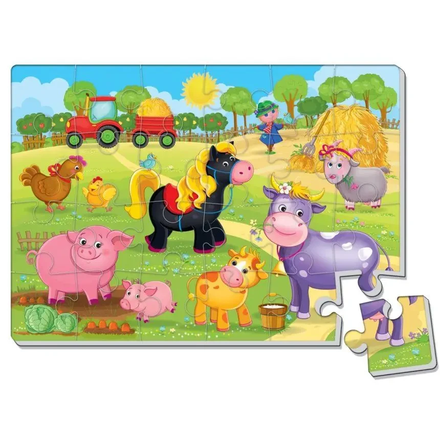 Пазли м'які Vladi Toys А4 Малюк зможе Ферма (VT1102-18)