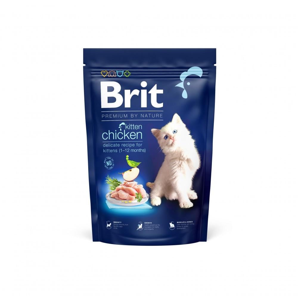 Корм сухий Brit Premium by Nature Cat Kitten для кошенят від 1-12 місяців з куркою 1,5 кг (34806632)