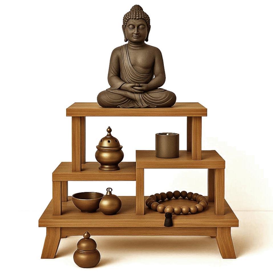 Алтарь для медитации из дерева Джаймари Тектона (ЛАТ-003724)