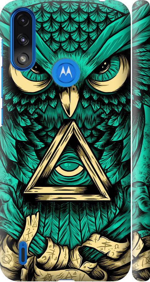 Чехол на Motorola E7 Power Сова Арт-тату (3971m-2284-42517)
