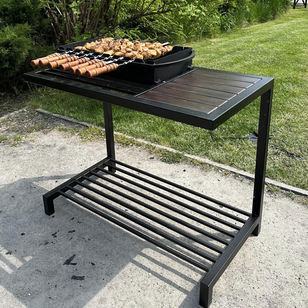 Мангал Metalzavod Локі на 9 шампурів 4 мм в стилі loft 110х59х92 см (ML9-4C) - фото 5 Мангал Metalzavod Локі на 9 шампурів 4 мм в стилі loft 110х59х92 см (ML9-4C) - фото 5