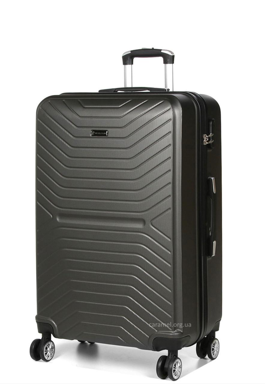 Чемодан Франция большая Worldline L 76х49х30 см 95 л 4,0 кг Серый (625)