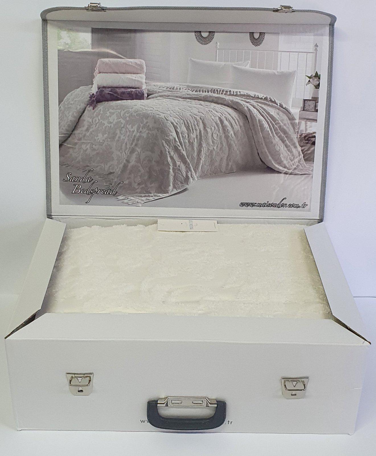 Покрывало махровое Maison D'or Sanda 220x240 Ecru (CN4050)