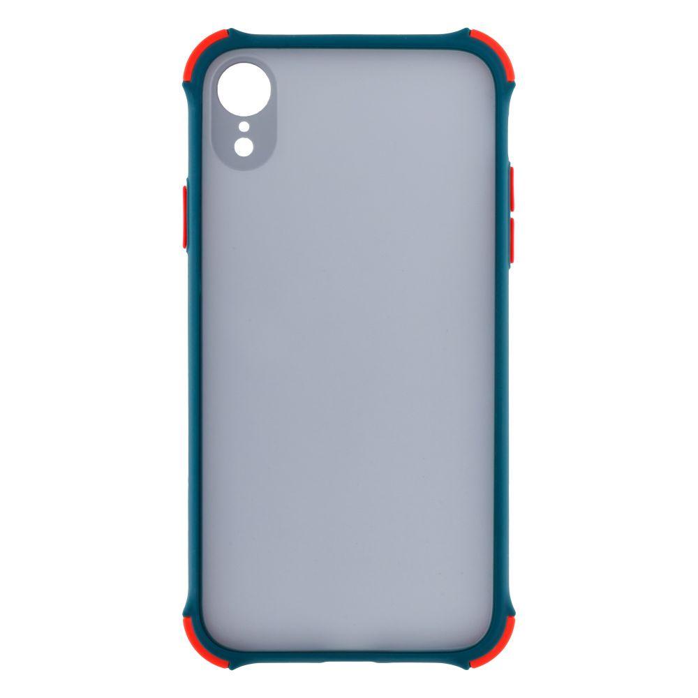 Силиконовый Чехол Накладка Avenger Armor Dark with Frame для iPhone Xr Голубой