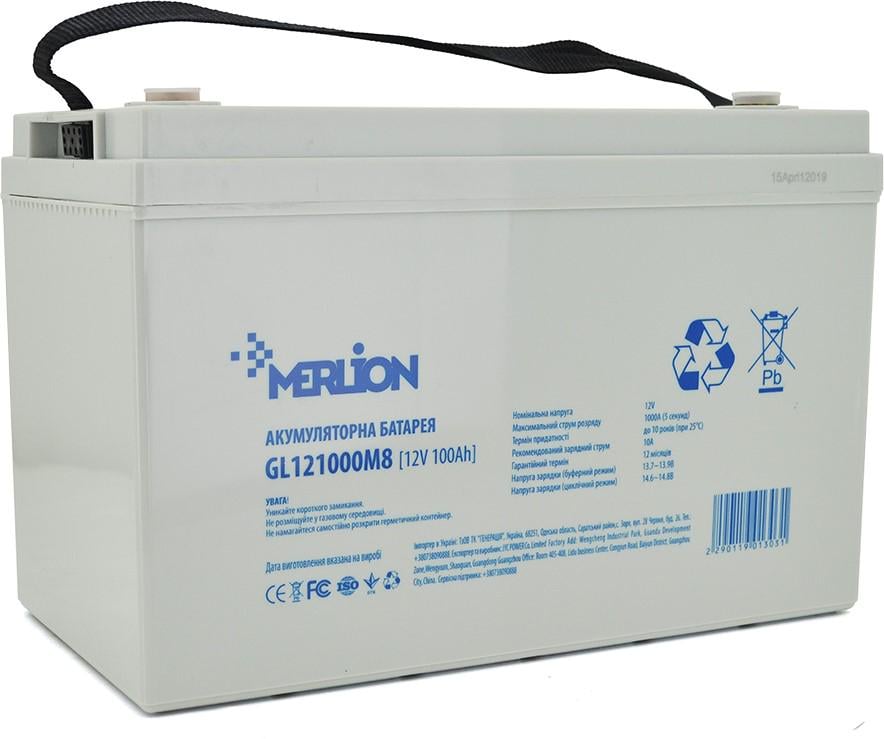 Акумулятор гелевий Marlion GL121000M8 GEL 12 V 100 Ah (12138148) Акумулятор гелевий Marlion GL121000M8 GEL 12 V 100 Ah (12138148)