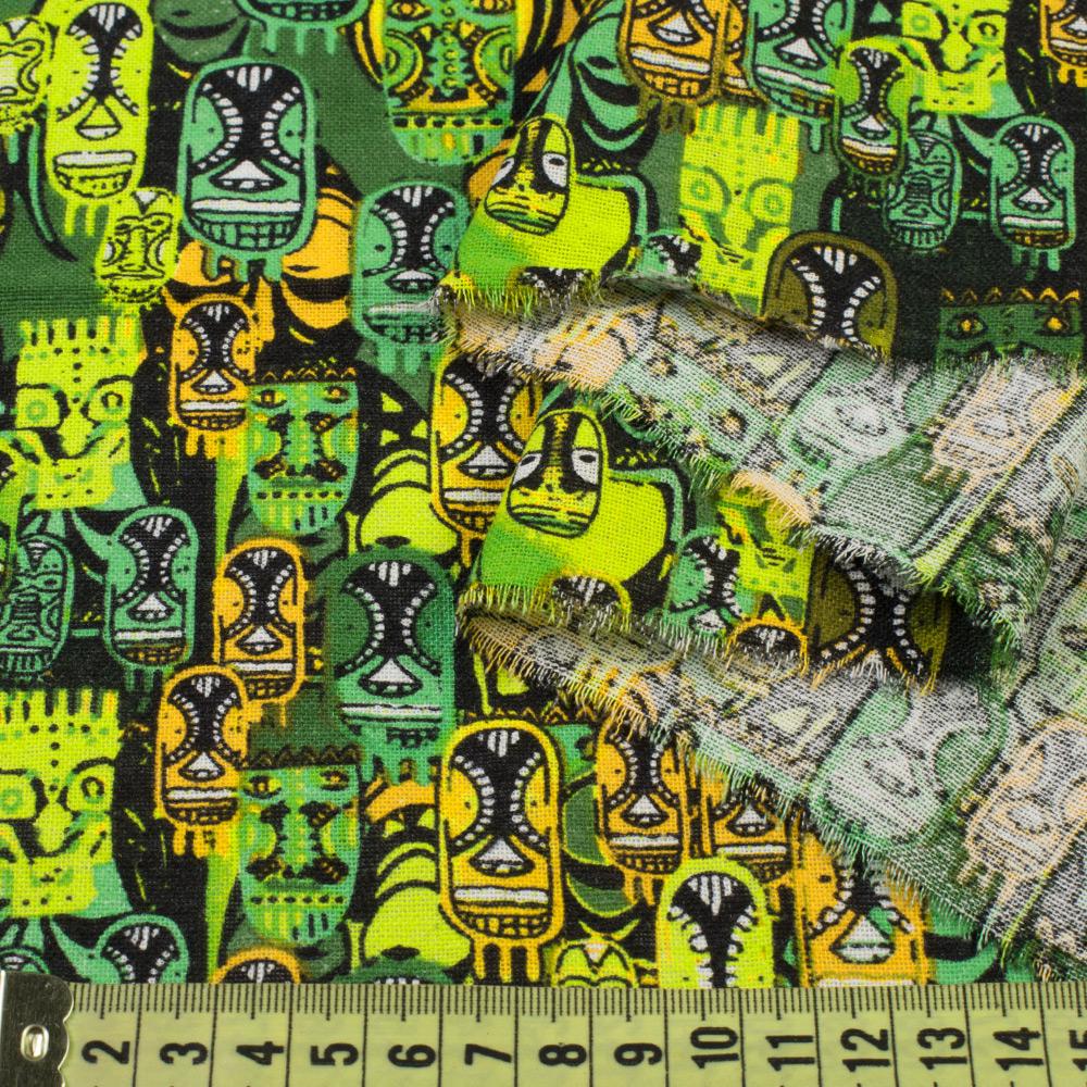 Тканина льон ширина 145 см Зелений (12623.024) - фото 3 Тканина льон ширина 145 см Зелений (12623.024) - фото 3