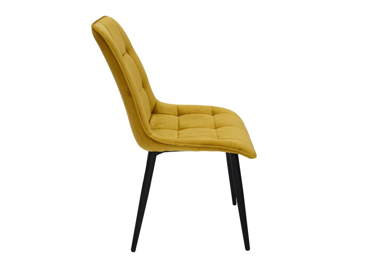 Стілець кухонний Intarsio Charlie 890х430х500 мм (м'який для кухні/вітальні/офісу) Метал/Тканина Велюр колір Чорний/Карі (CHARLIECDBL68)