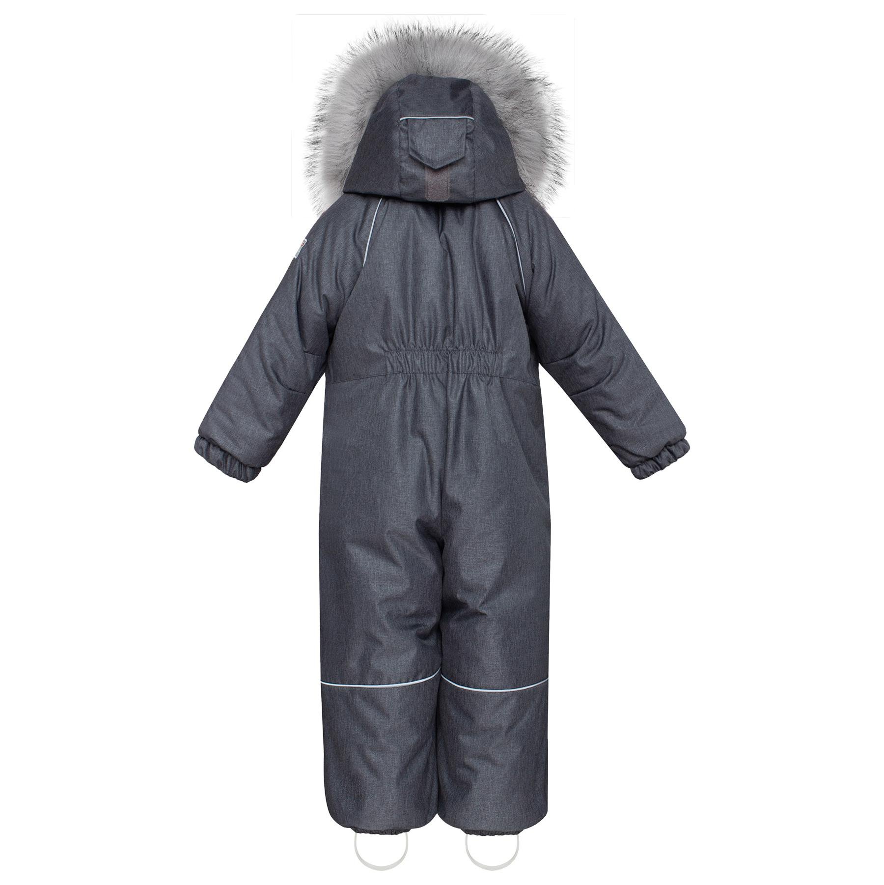 Дитячий зимовий комбінезон з капюшоном DoRechi Аполло з хутром 74 см Графітовий (21461) - фото 2