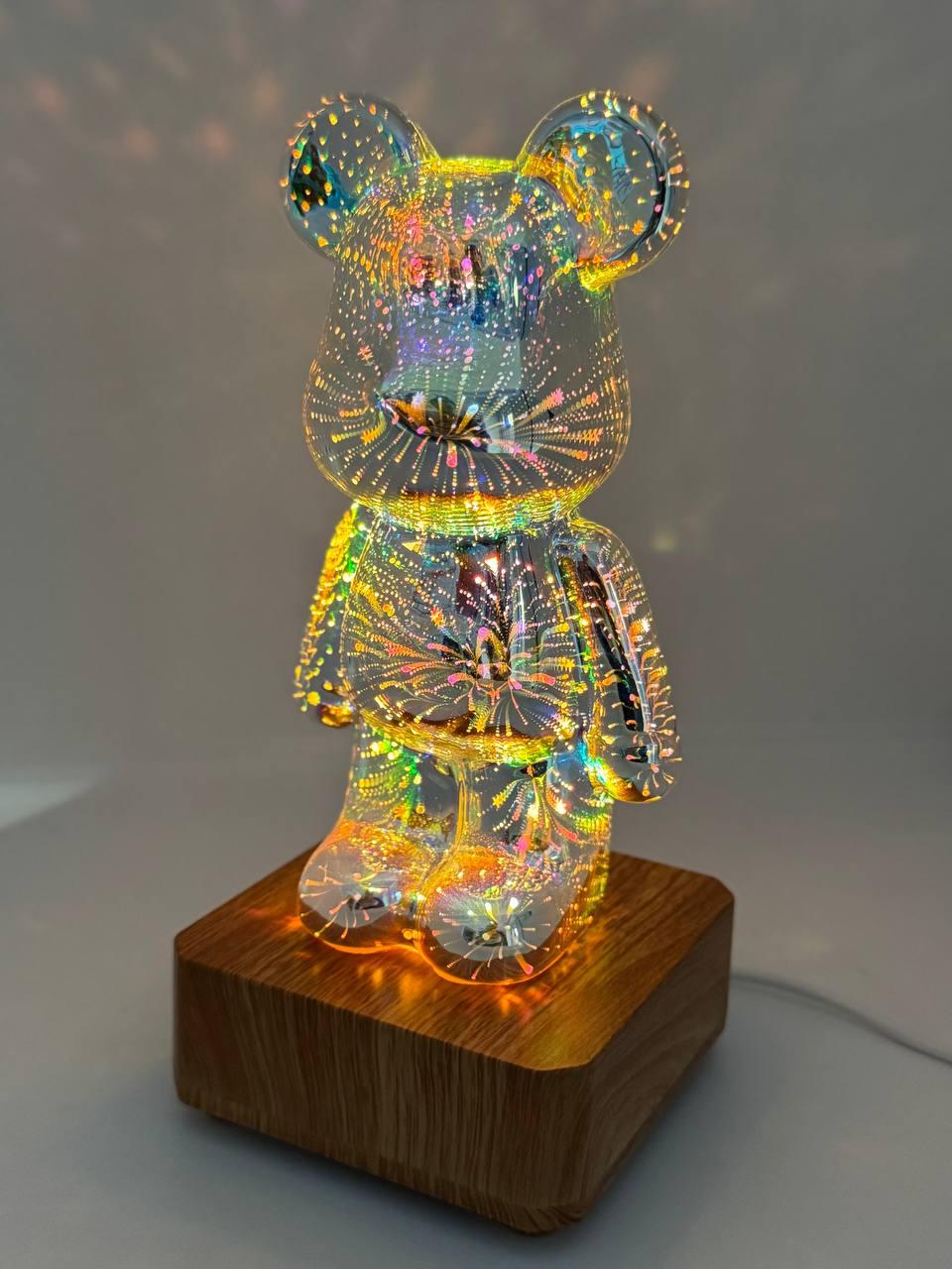 Нічник для дітей 3D Ведмедик Феєрверк (MAG-732)