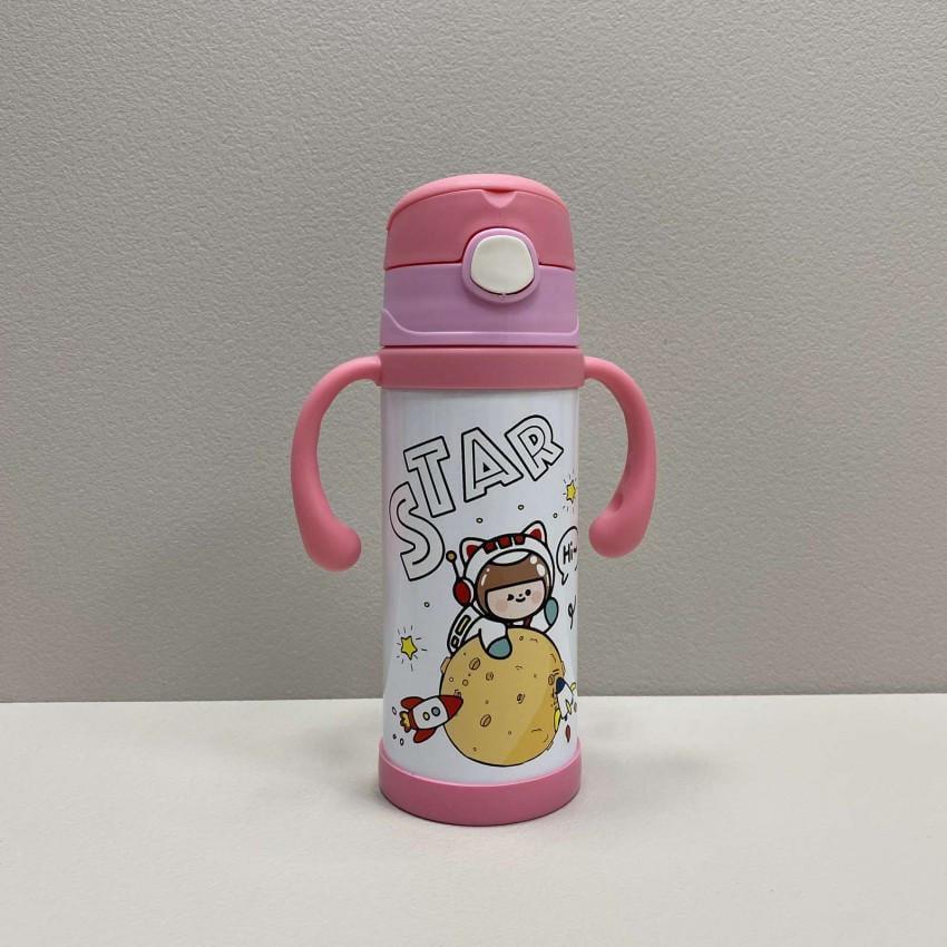 Термос-поїлка дитячий Stenson MT-3451 Star з ручками 350 мл Рожевий з білим (2087471361) - фото 3