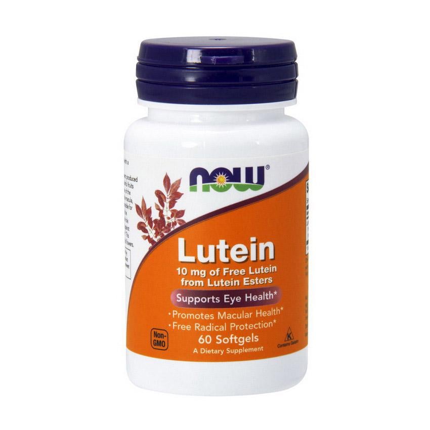 Лютеин из экстракта бархатцев NOW Lutein 10 mg 60 мягких капс.