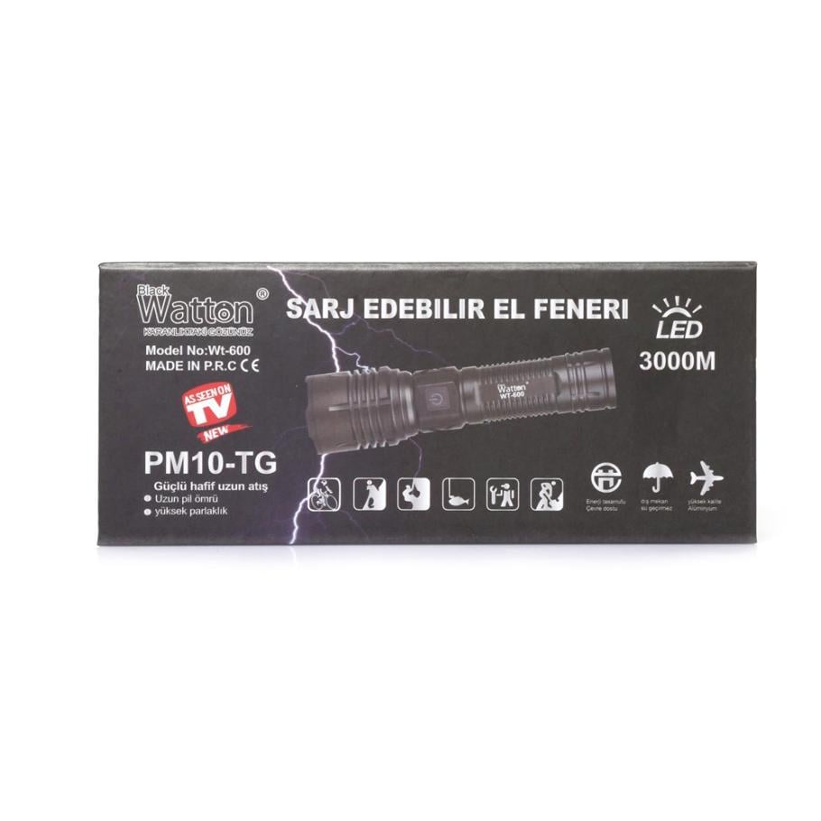 Ліхтар Led акумуляторний Watton WT-600 з USB зарядкою 3000 Лм - фото 6