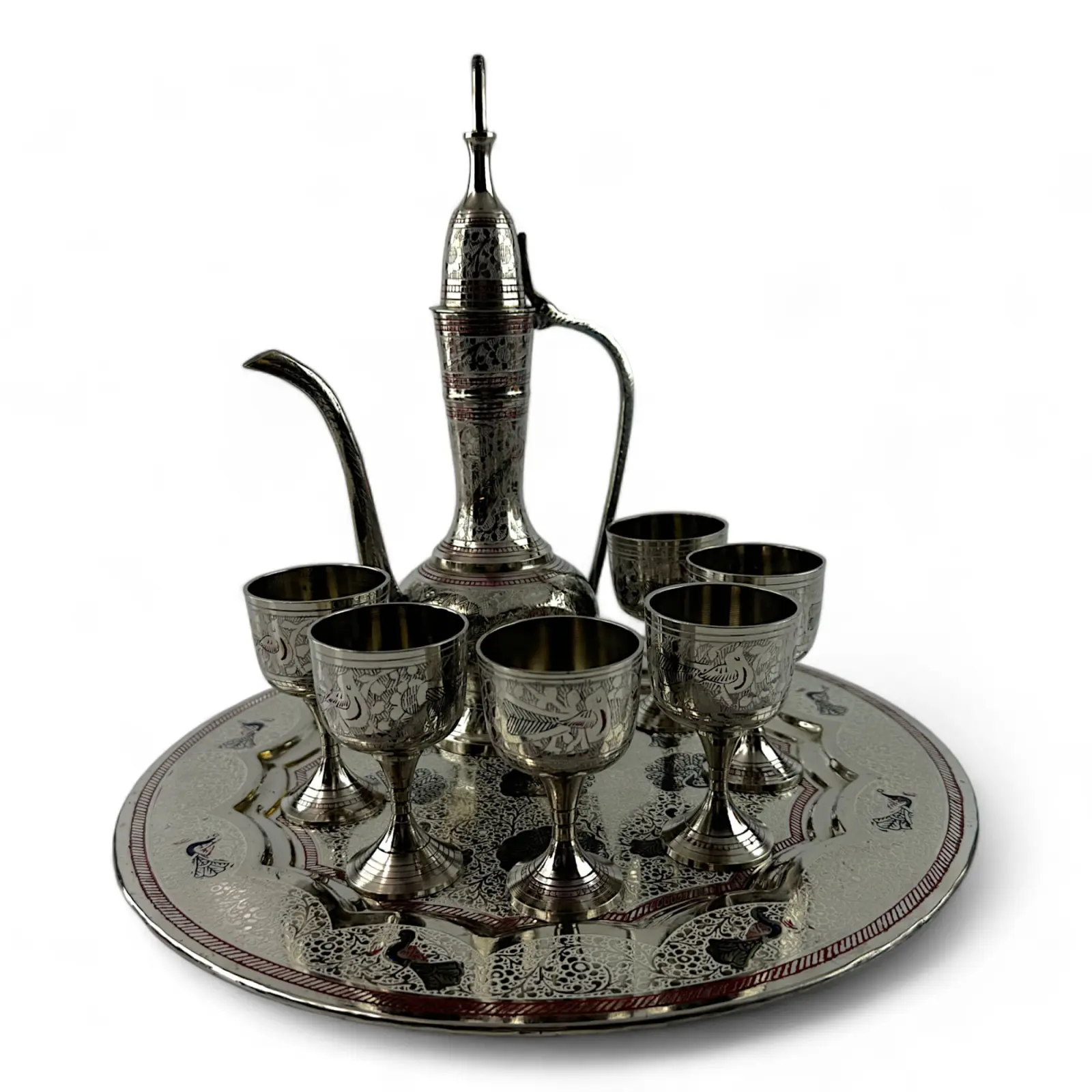 Сервиз бронзовый поднос 6 рюмок 50 мл/кувшин 250 мл (3118N) Сервиз бронзовый поднос 6 рюмок 50 мл/кувшин 250 мл (3118N)