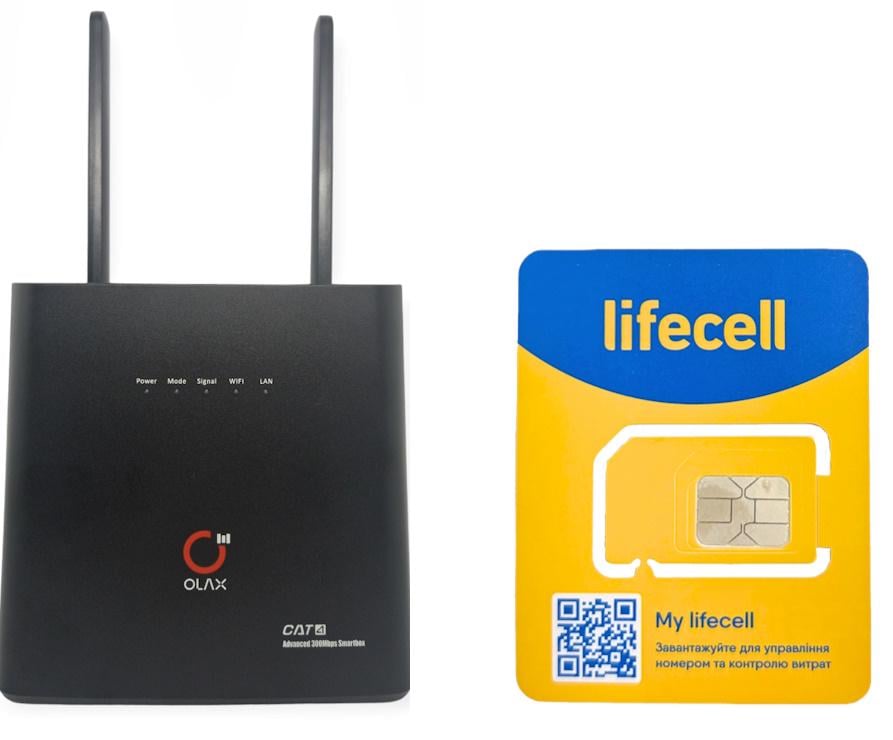 Роутер 4G Olax AX9 PRO WI-FI модем под семь карт две антенны Лайф безлимит