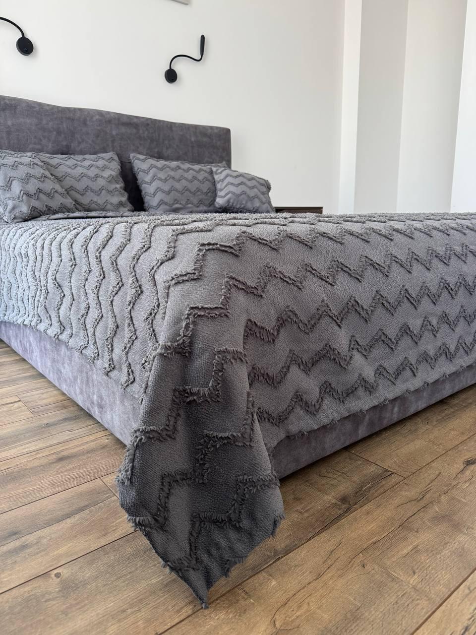 Покрывало Хельга 140x250 см Графитовый (20774-10-140x250cm) - фото 9 Покрывало Хельга 140x250 см Графитовый (20774-10-140x250cm) - фото 9