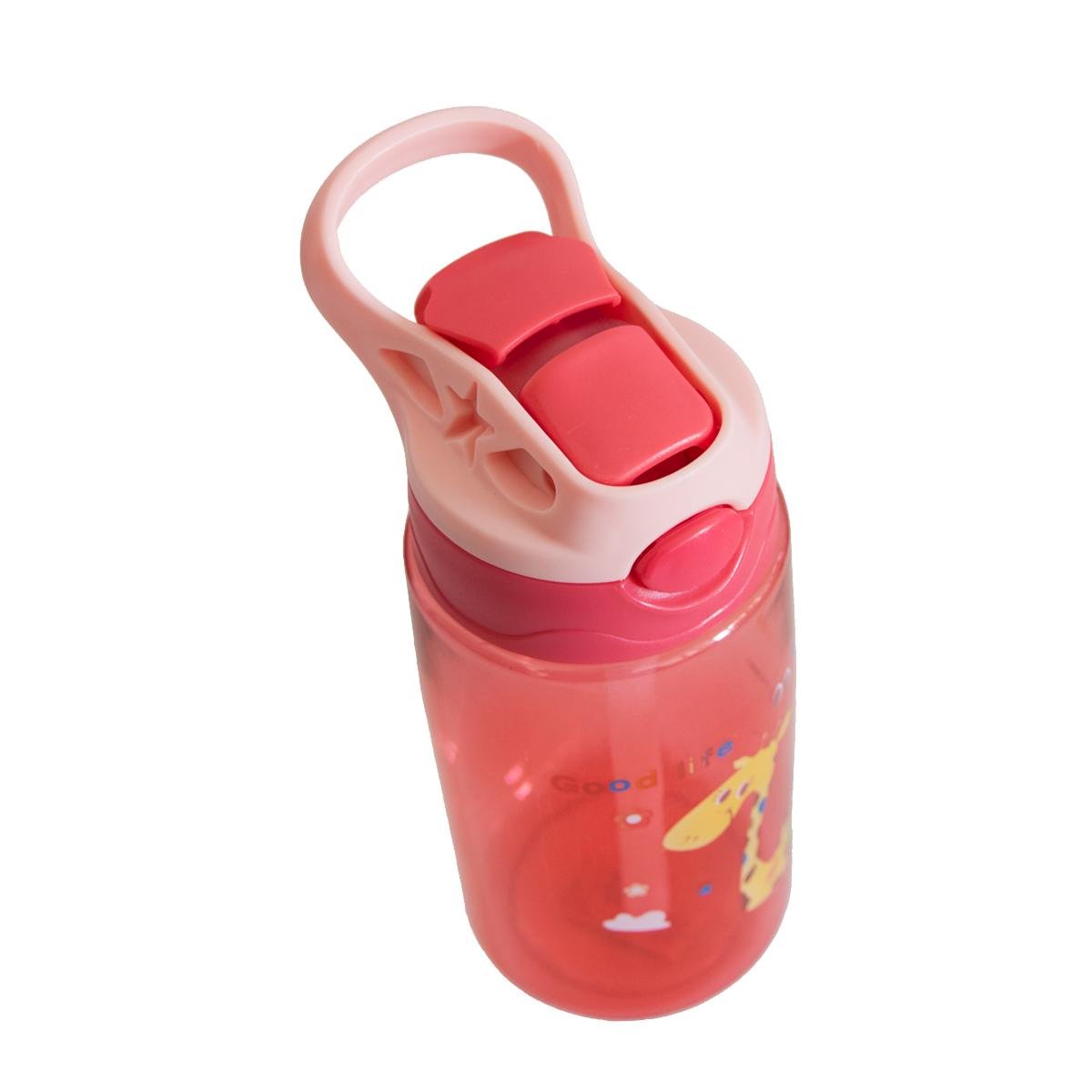 Бутылка для воды с трубочкой Baby пластиковая bottle LB400 500 мл Красный (1009689-Red) - фото 4