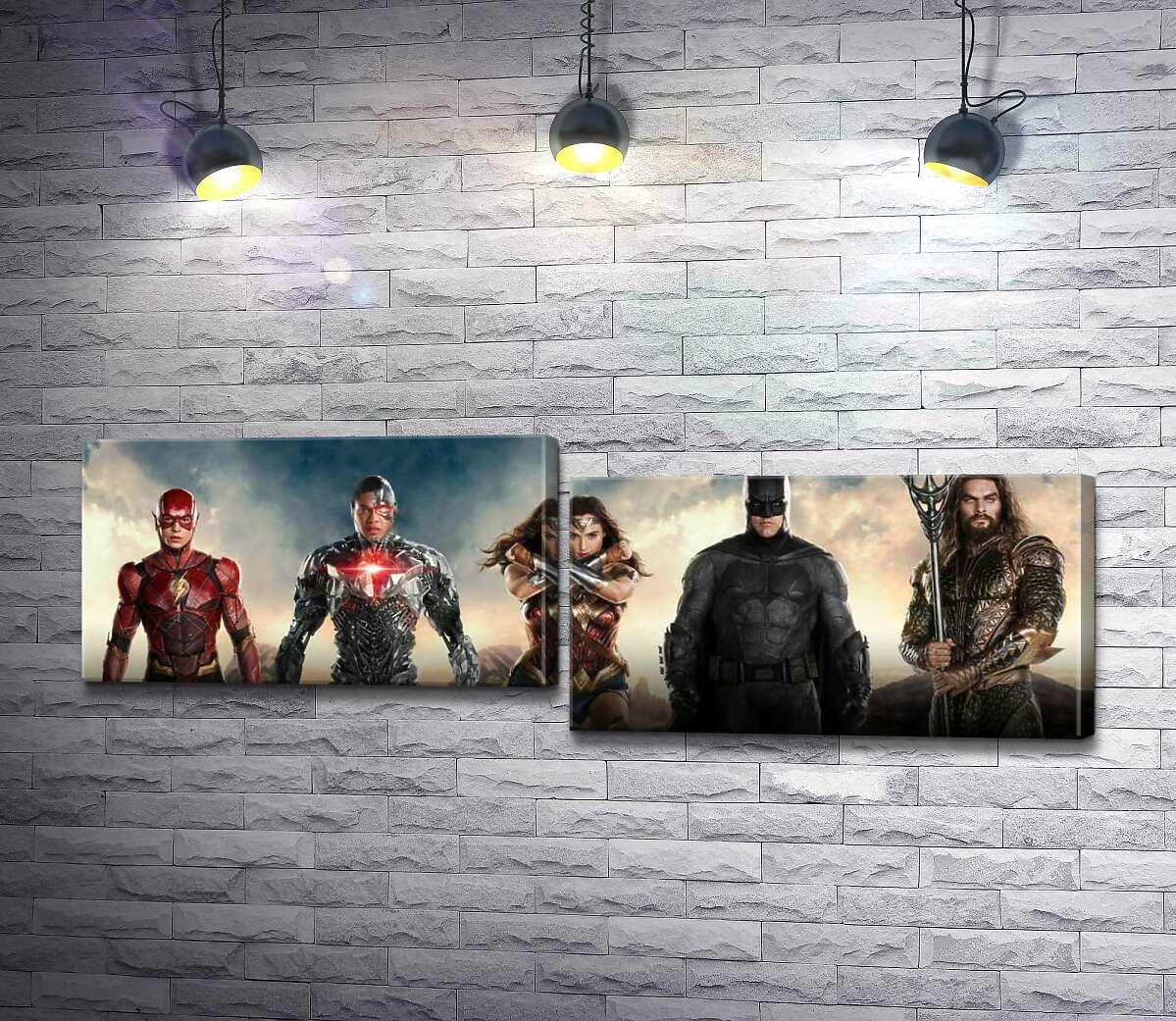 Модульная картина ArtPoster Супергерои из фильма "Лига Справедливости" (Justice League) 100x35 см Модуль №5 (001038)