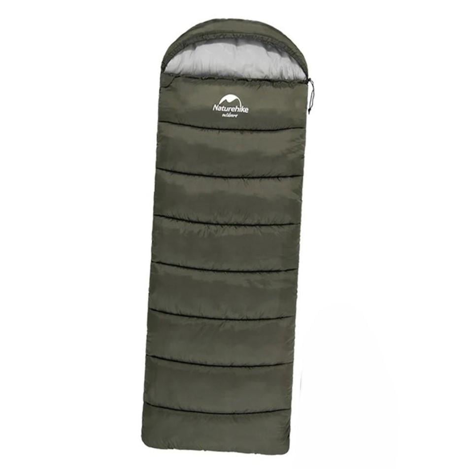 Спальник Naturehike U350S с капюшоном левый -3°C - Темно-зеленый (NH20MSD07)