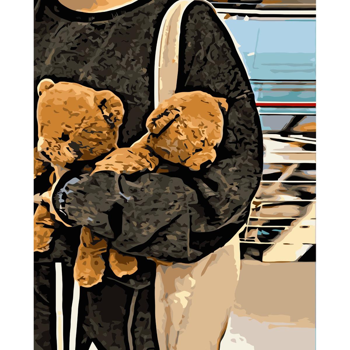 Картина по номерам Strateg Плюшевые мишки 40x50 см (VA-3583)