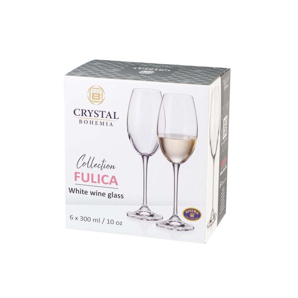 Набір келихів для вина Bohemia Strix Fulica 1SF86/00000/300 300 мл 6 шт. - фото 2 Набір келихів для вина Bohemia Strix Fulica 1SF86/00000/300 300 мл 6 шт. - фото 2