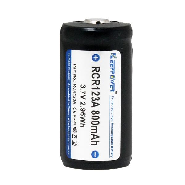Аккумулятор Keeppower 123 RCR123A с защитой 800 mAh 3,7 V