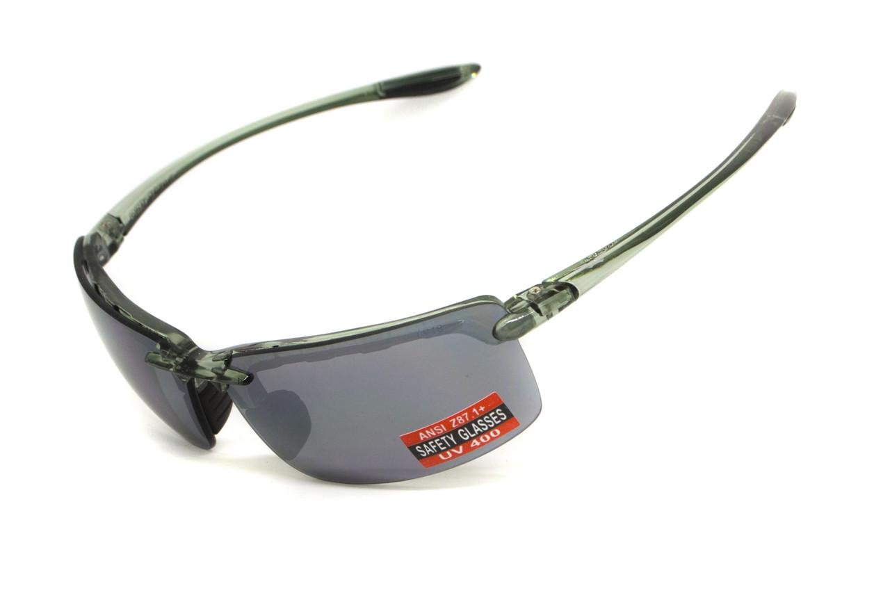 Очки защитные Global Vision Wheelin Crystal зеркальные Серый в серой полупрозрачной оправе (69962426490402) - фото 2 Очки защитные Global Vision Wheelin Crystal зеркальные Серый в серой полупрозрачной оправе (69962426490402) - фото 2