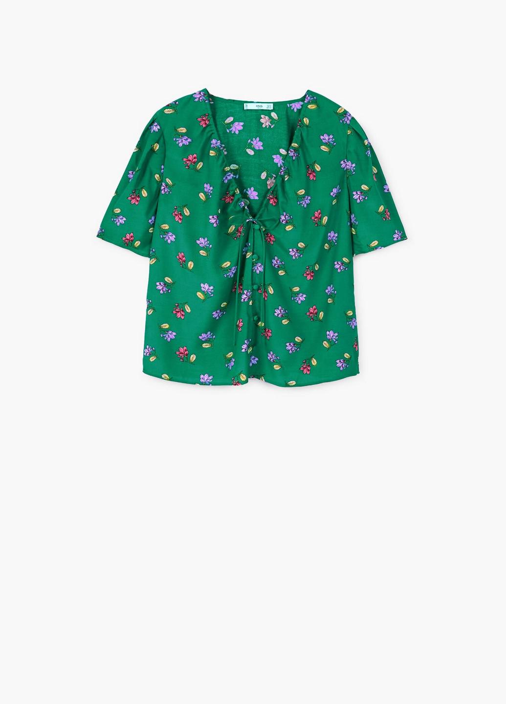 Блузка Mango L Зеленый (2000000837727) - фото 10 Блузка Mango L Зеленый (2000000837727) - фото 10