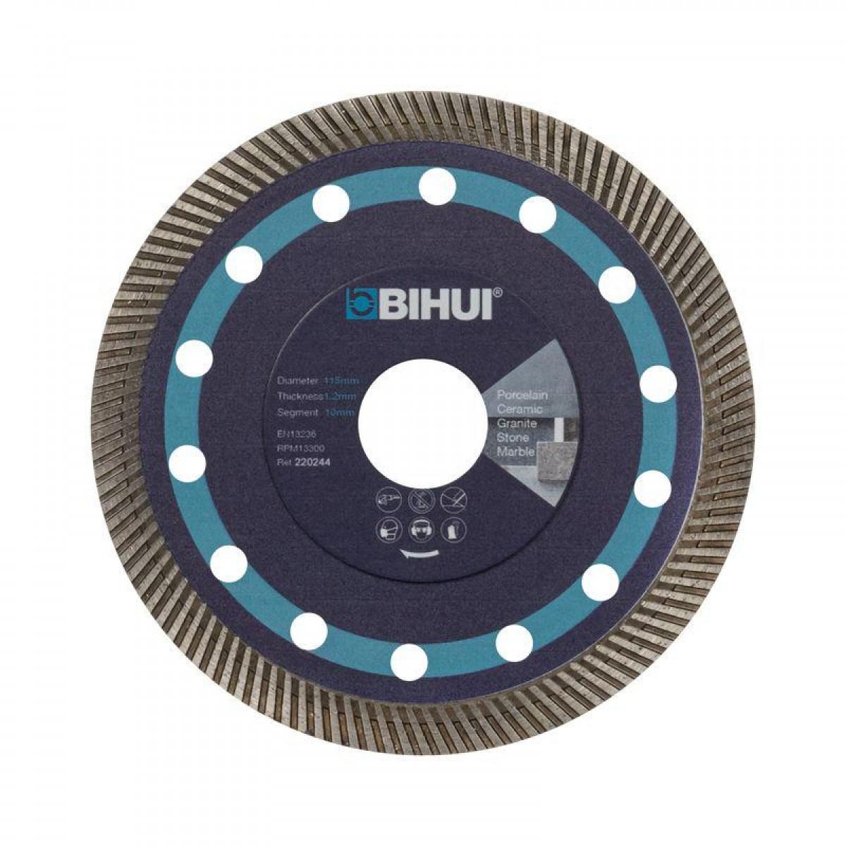 Диск алмазний BIHUI Thin Turbo 115х1,2х9х22,23 мм (DCBN115) - фото 1