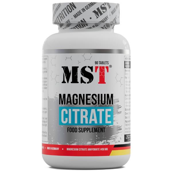 Мікроелемент магній для спорту MST Nutrition Magnesium Citrate 200 мг 90 табл. (000023734)