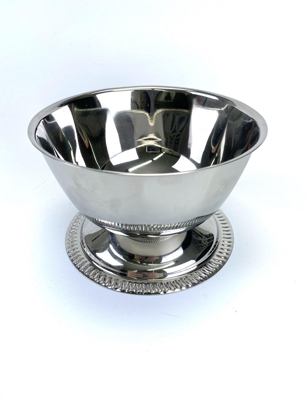 Креманка на ніжці One Chef 500 мл з нержавіючої сталі d 13 см h 8 см