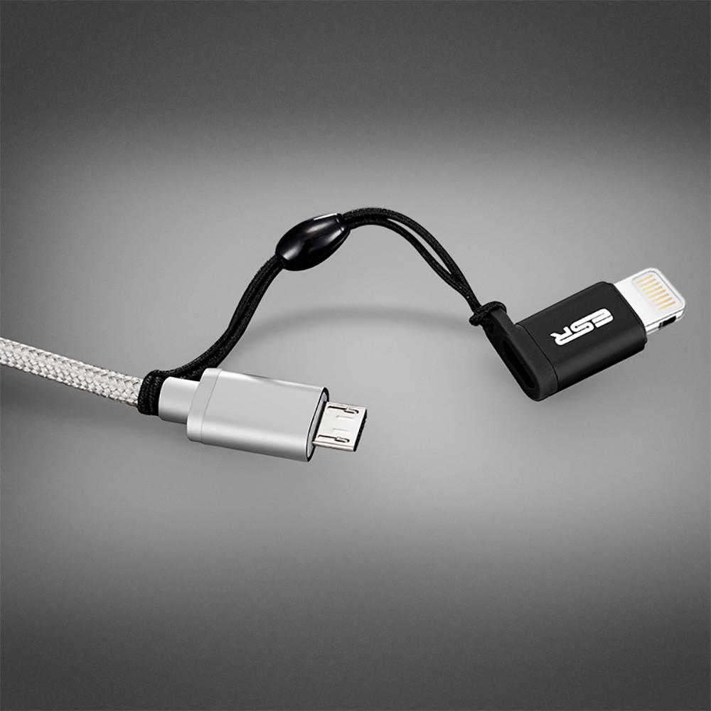 ESR перехідник-адаптер micro USB до Lightning для передачі даних/зарядки iPhone Чорний - фото 6