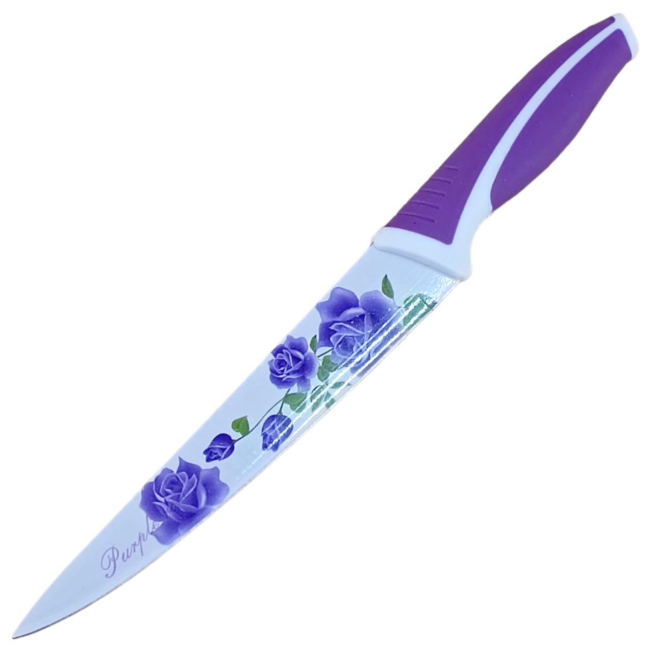 Ніж кухонний маталокераміка у чохлі з прогумованою ручкою 32 см (25070)