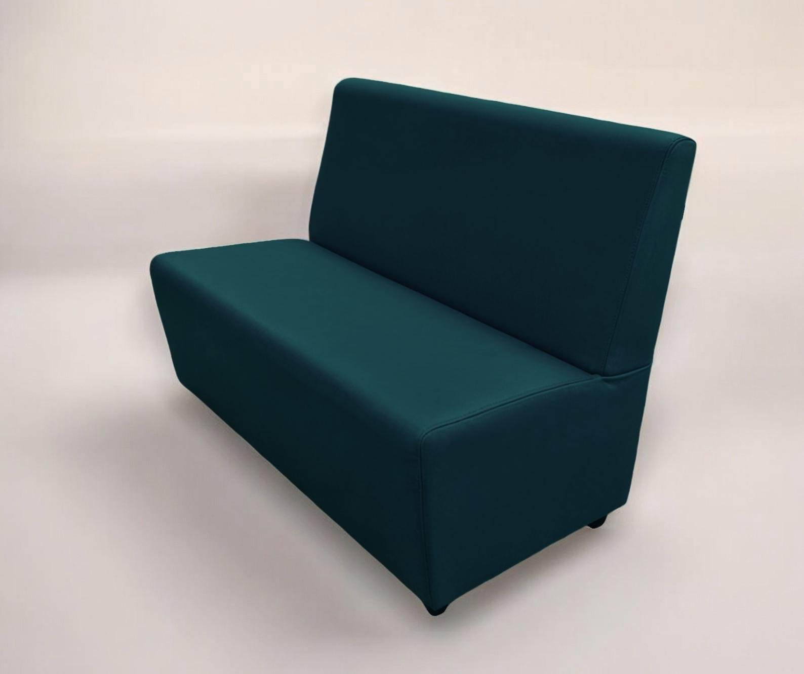 Диван для кафе Tobi Sho Прайм с высокой спинкой без подлокотников 1000x630x850 мм кожзам Морская волна (2215)