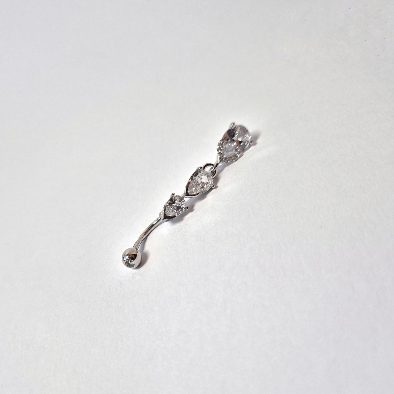 Пирсинг в пупок с подвеской серебро 925 пробы 2,10 г (601636р)