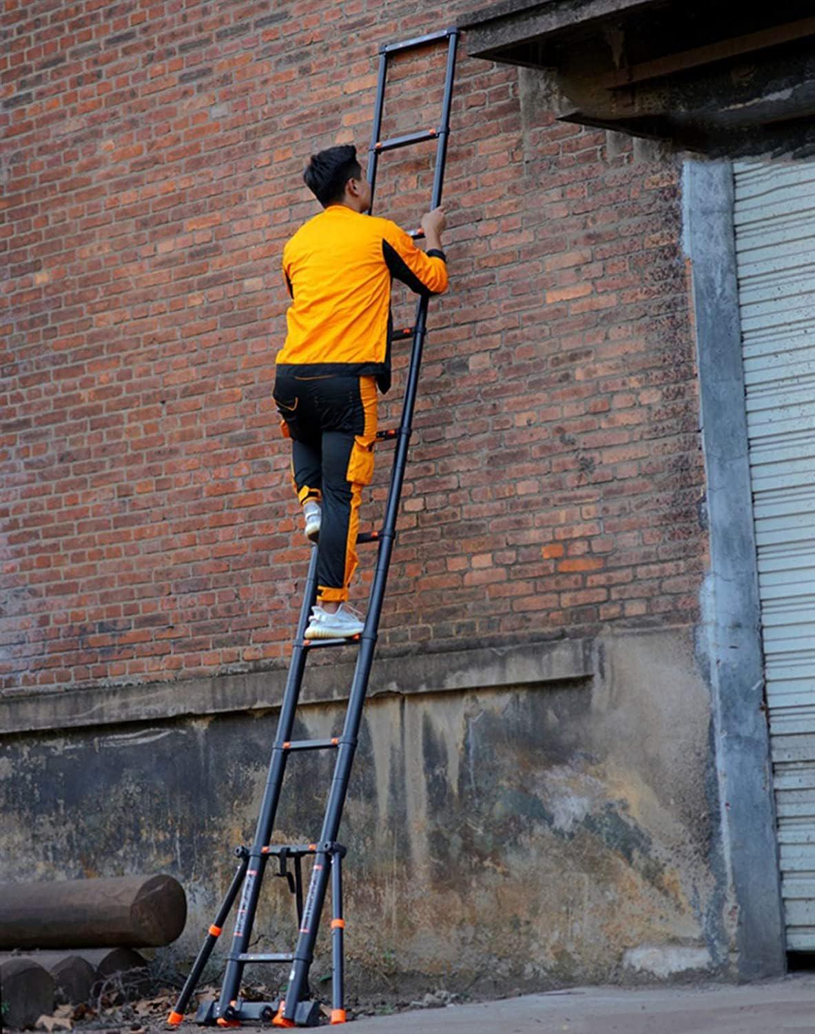 Драбина професійна телескопічна-розширювальна 15 сходинок 5,9 м - фото 2