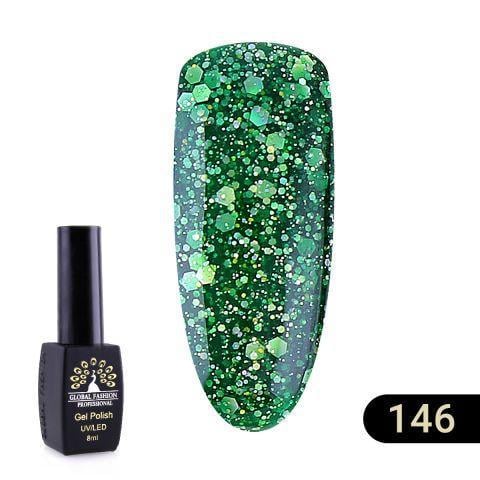 Гель-лак Global Fashion Black elite 146 Гель-лак Global Fashion Black elite 146