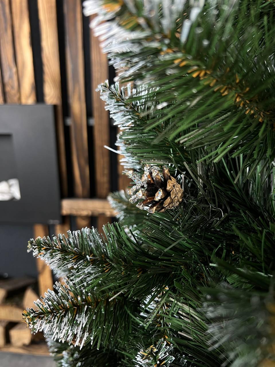Штучна ялинка засніжена Елітна з шишками 1,4 м Зелений (YNK08165) - фото 6 Штучна ялинка засніжена Елітна з шишками 1,4 м Зелений (YNK08165) - фото 6